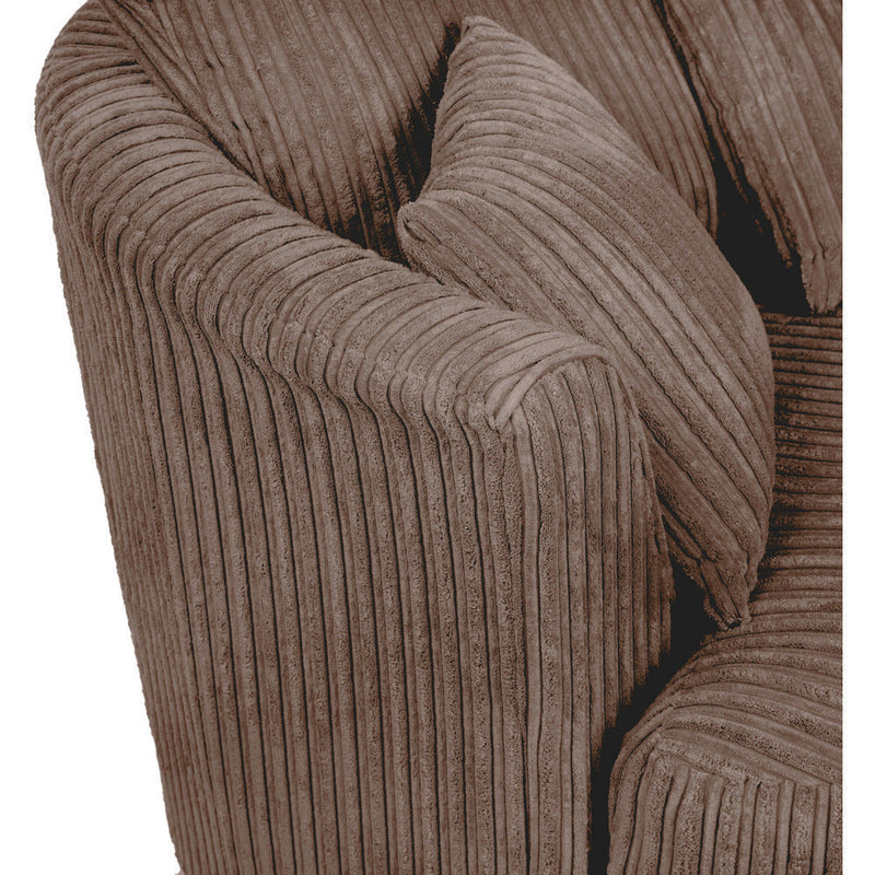 Chicago Jumbo Cord Swivel Chair Chocolate Colour