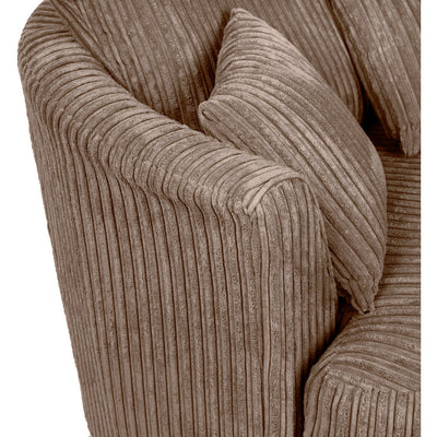 Chicago Jumbo Cord Swivel Chair Coffee Colour