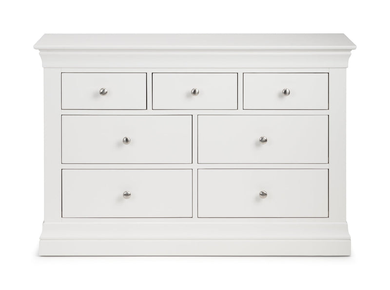 Clermont 4+3 Drawer Wide Chest White