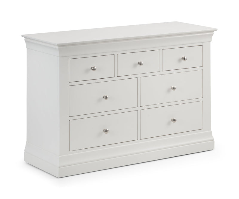 Clermont 4+3 Drawer Wide Chest White