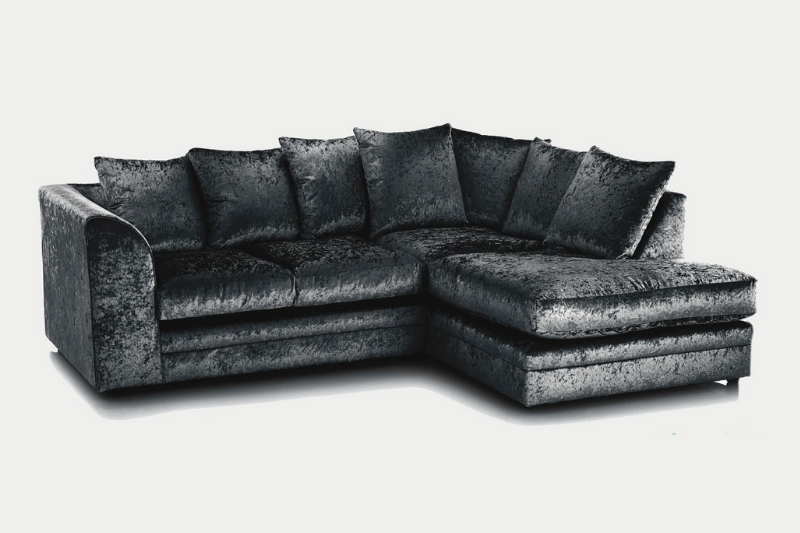 Clover Corner Sofa Crushed Velvet