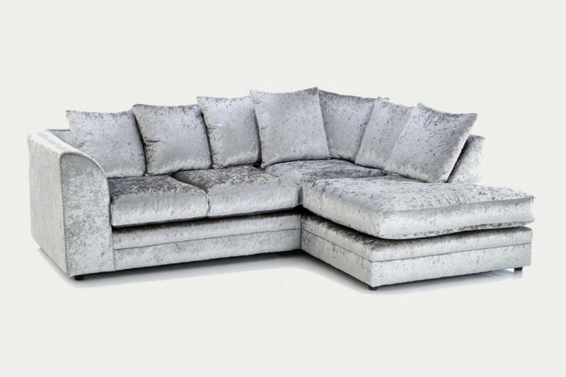 Clover Corner Sofa Crushed Velvet