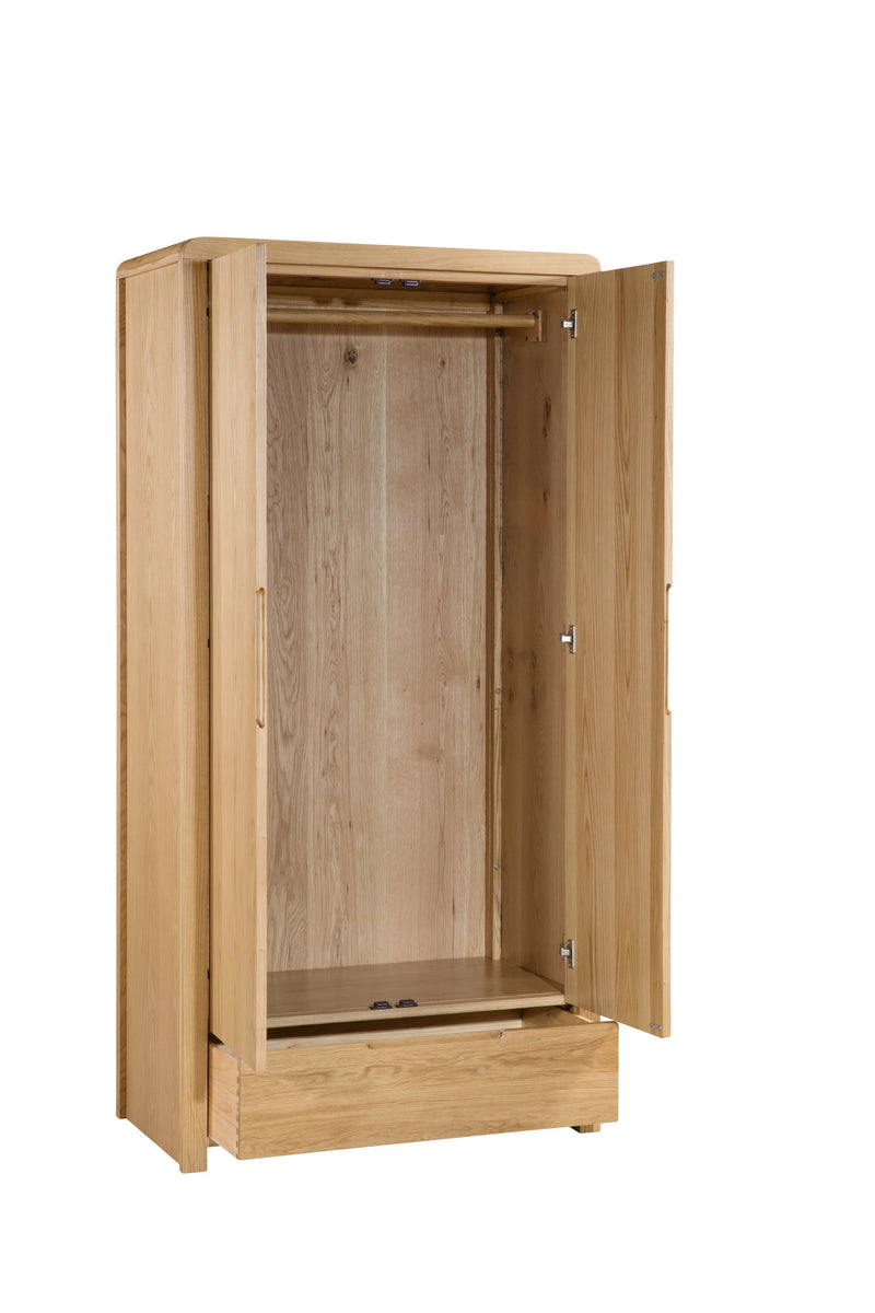 Curve 2 Door Combination Wardrobe