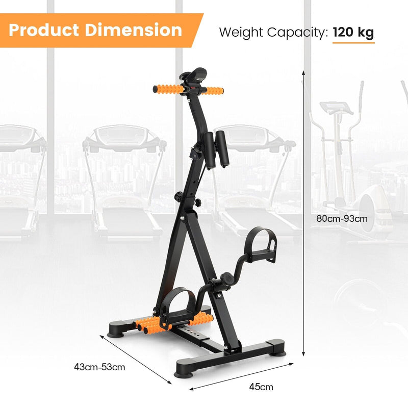 Pedal Exercise Bike with Massage and LCD Monitor-Orange