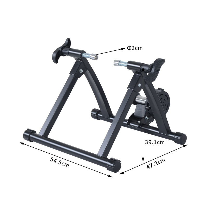 HOMCOM Foldable Indoor Bike Turbo Trainer-Black