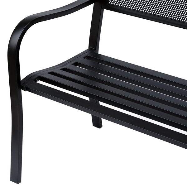 120 Cm. 2 Persons Garden Bench - Black