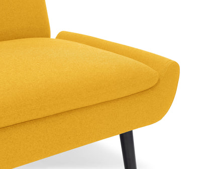 Gaudi Curled Base Sofabed - Mustard