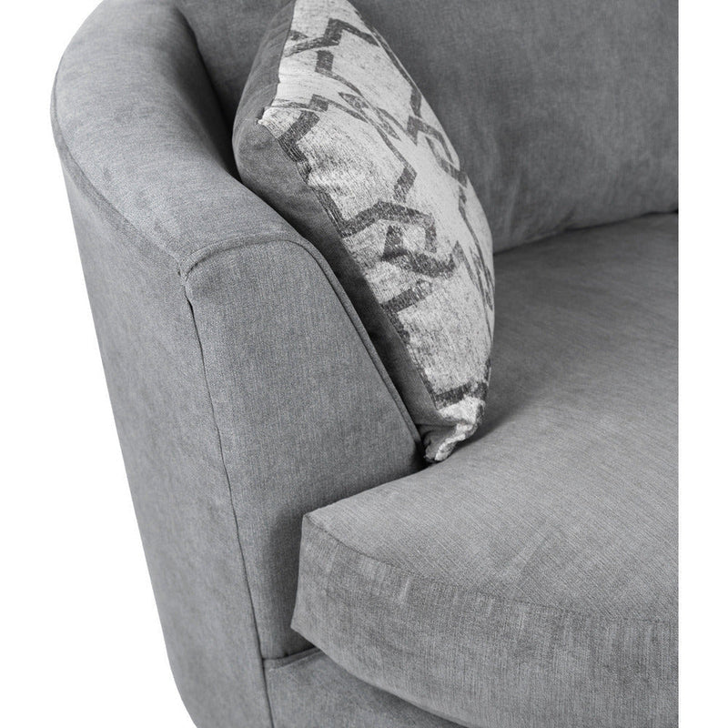 Grace Soft Textured Swivel Chair Grace Grey