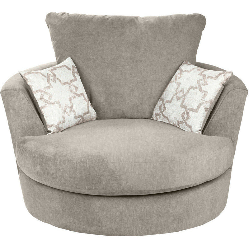 Grace Soft Textured Swivel Chair Grace Grey