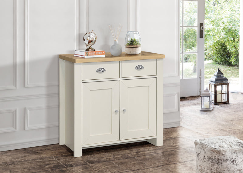 Highgate 2 Door 2 Drawer Sideboard -  Cream & Oak