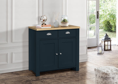 Highgate 2 Door 2 Drawer Sideboard -  Navy & Oak