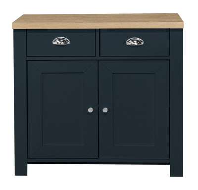 Highgate 2 Door 2 Drawer Sideboard -  Navy & Oak