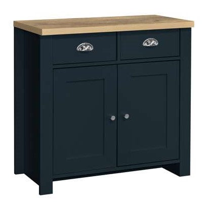 Highgate 2 Door 2 Drawer Sideboard -  Navy & Oak