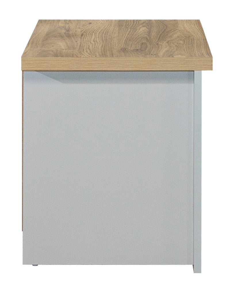 Highgate 2 Drawer Bedside - Grey & Oak