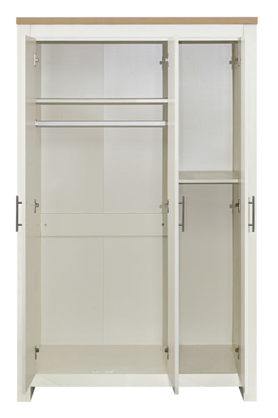 Highgate 3 Door Wardrobe -  Cream & Oak