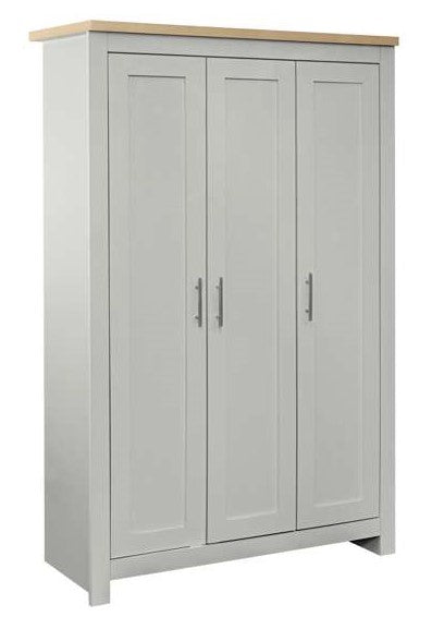 Highgate 3 Door Wardrobe -  Grey & Oak