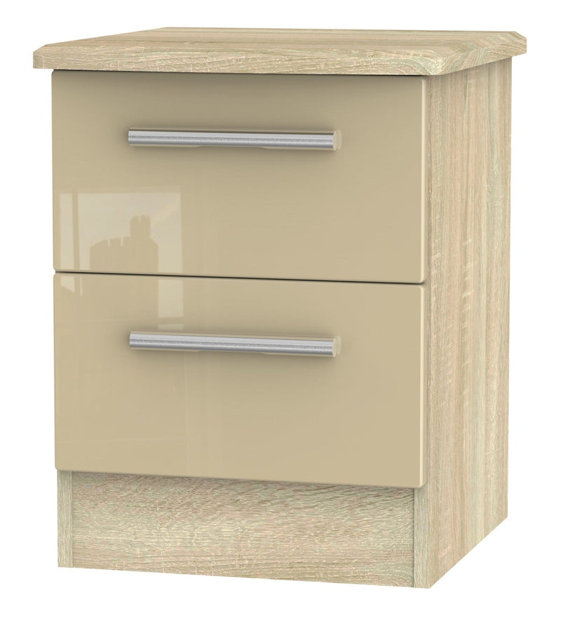 Knightsbridge 2 Drawer Bedside Cabinet