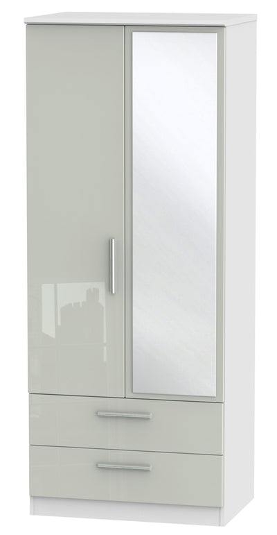 Knightsbridge Tall 2ft 6in 2 Drawer Mirror Wardrobe