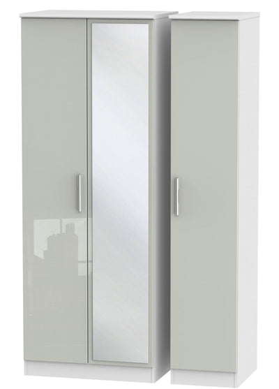 Knightsbridge 3 Door Tall Wardrobe With Mirror