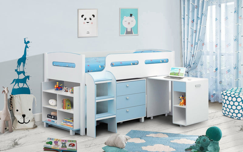 Kimbo Cabin Bed White and Blue