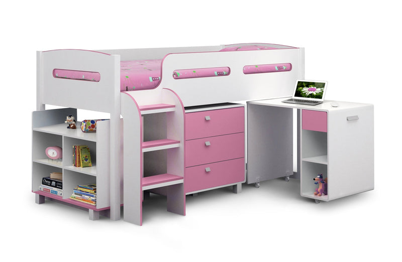 Kimbo Cabin Bed White and Pink