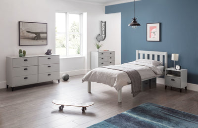 Luna Single Bed 90cm Dove Grey