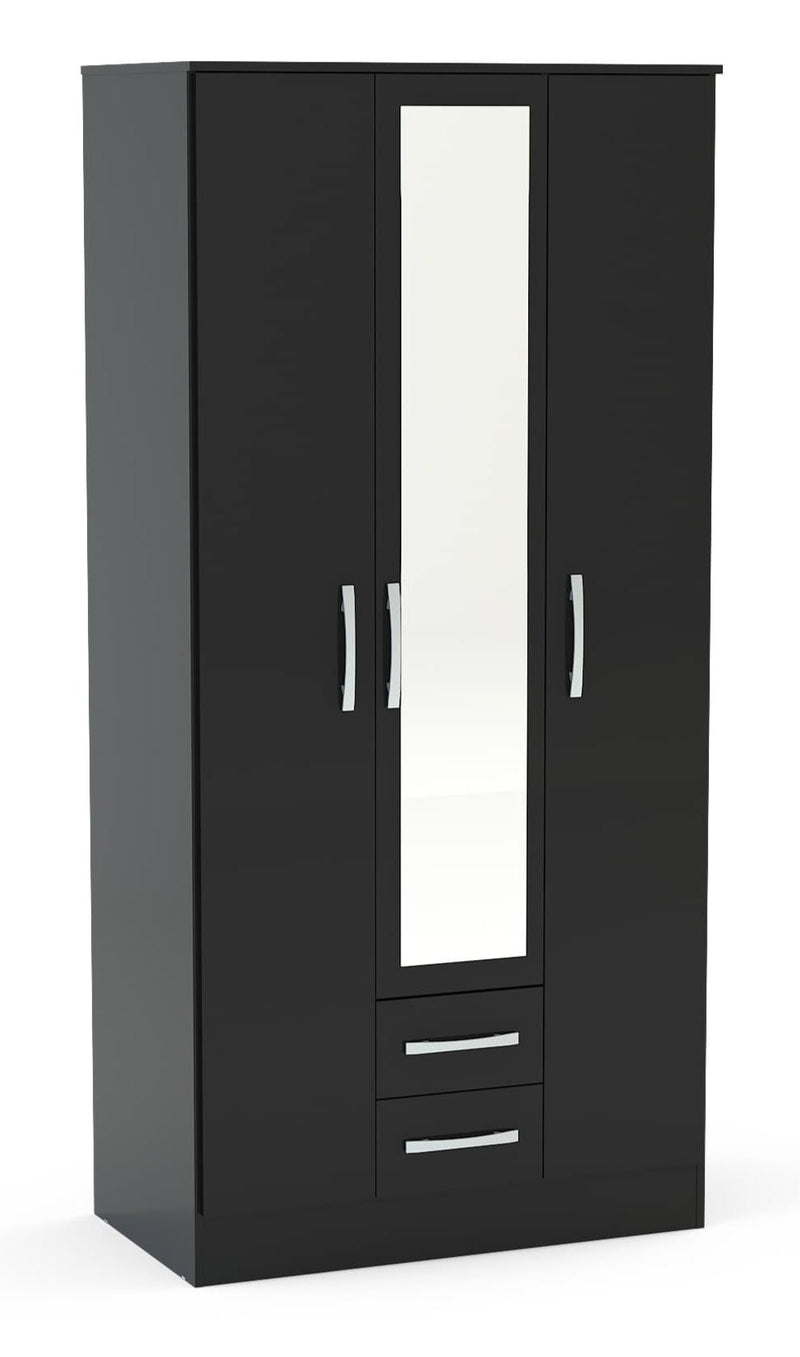 Lynx 3 Door 2 Drawer Wardrobe with Mirror