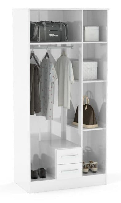 Lynx 3 Door 2 Drawer Wardrobe with Mirror