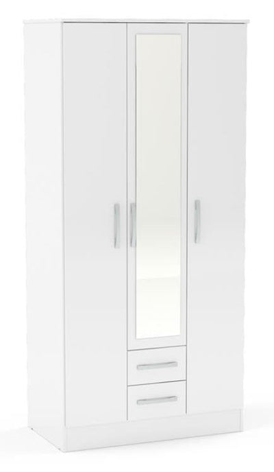 Lynx 3 Door 2 Drawer Wardrobe with Mirror