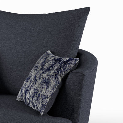 Missy Soft Chenille Swivel Chair Navy Blue