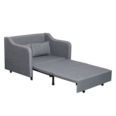 Modern Two Seater Sofa Convertible Sleeper Bed W/ Armrest Living Room