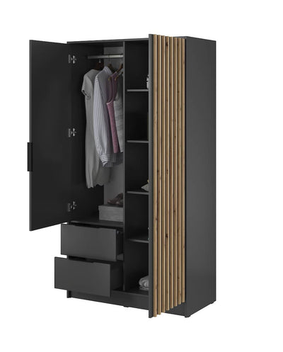 Nelly Hinged Door Wardrobe 105cm [Mirror]