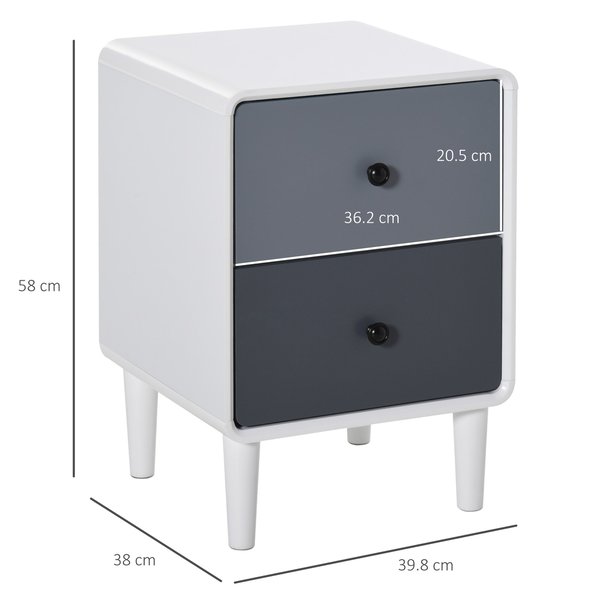 Nordic Side Cabinet Nightstand Organizer With Drawer For Bedroom, Living