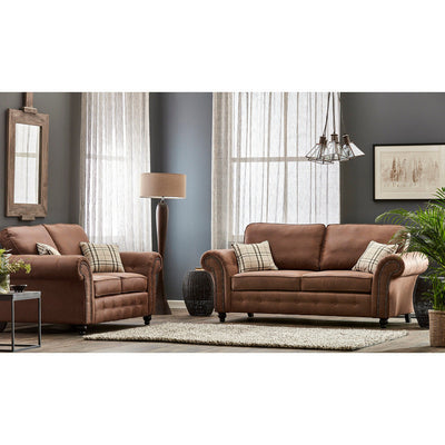 Oakland Faux Leather 3 Seater Sofa