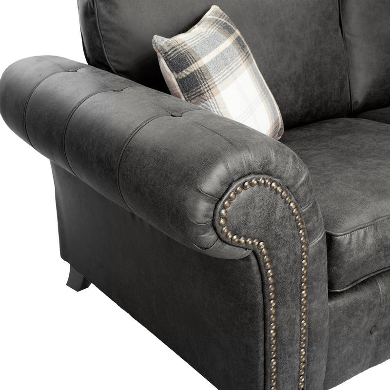 Oakland Faux Leather 3 Seater Sofa