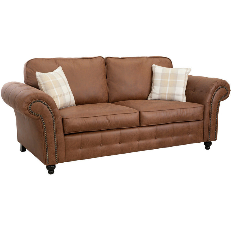 Oakland Faux Leather 3 Seater Sofa