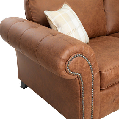 Oakland Faux Leather 3 Seater Sofa