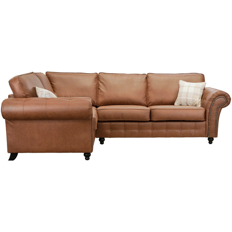 Oakland Faux Leather Corner Sofa