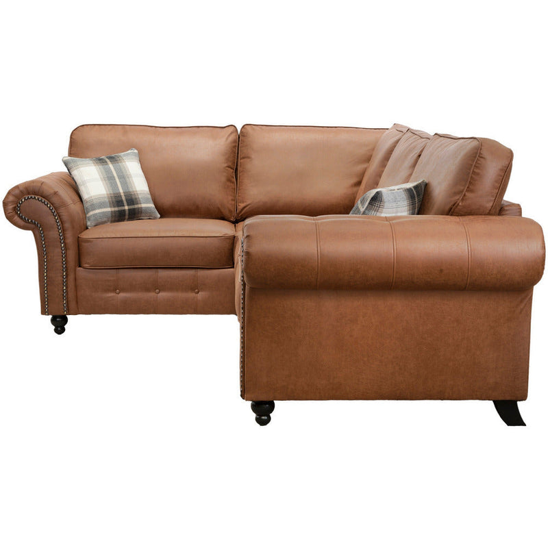 Oakland Faux Leather Corner Sofa