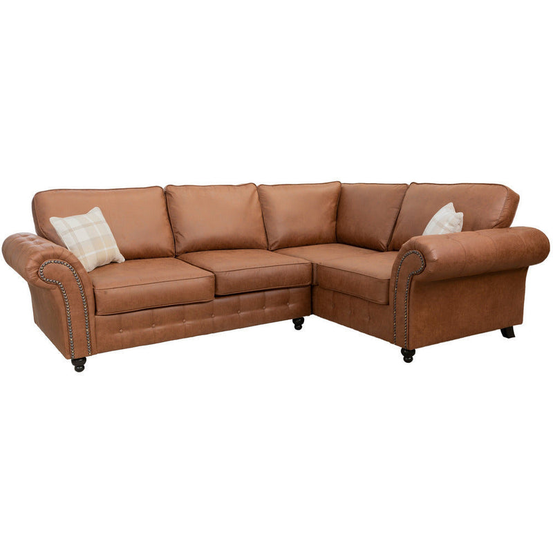 Oakland Faux Leather Corner Sofa