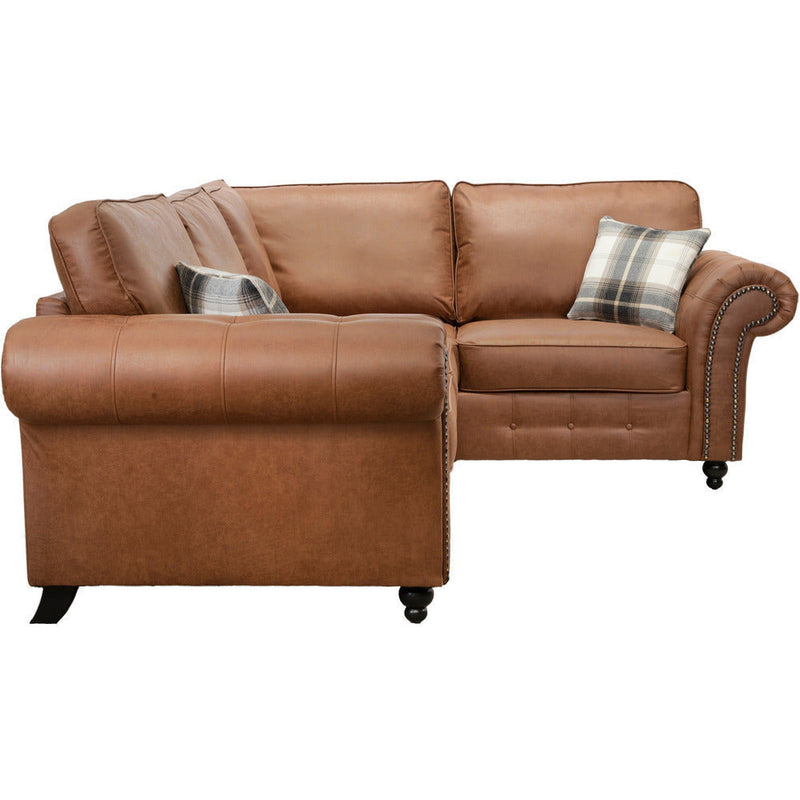 Oakland Faux Leather Corner Sofa