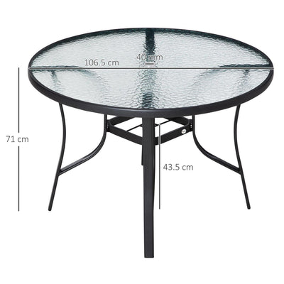 106cm Round Garden Dining Table