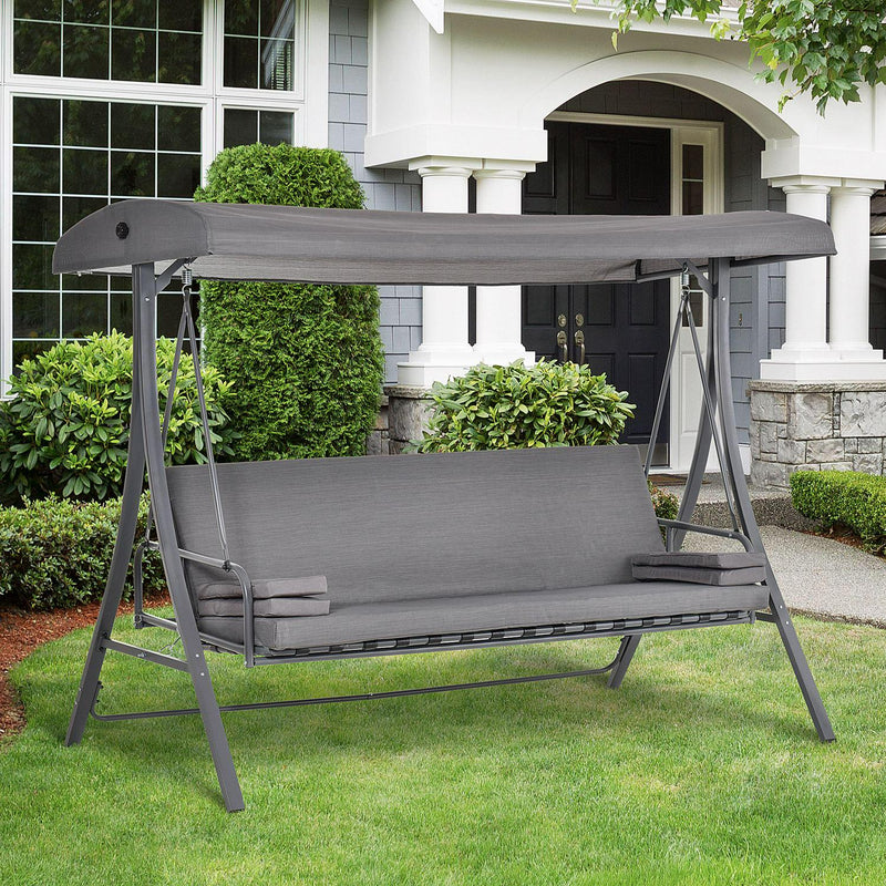 2-in-1 Patio 3 Seater Swing Chair Hammock