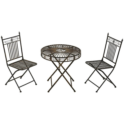 3 Piece Garden Bistro Set- Bronze