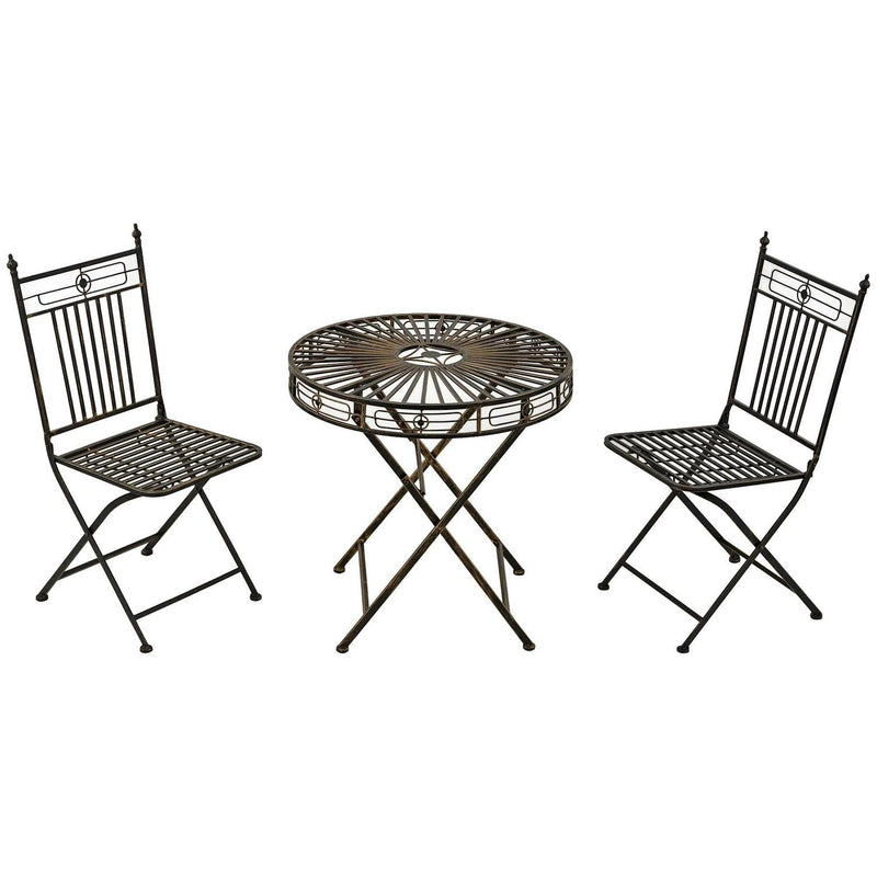 3 Piece Garden Bistro Set- Bronze