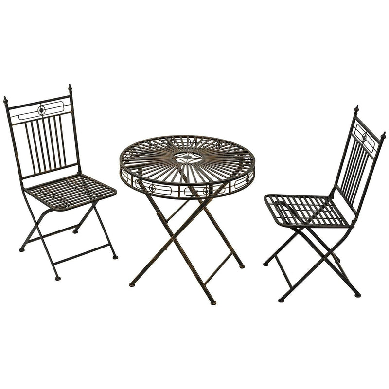 3 Piece Garden Bistro Set- Bronze