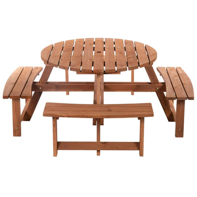 8-Seater Wooden Picnic Set-Fir Wood