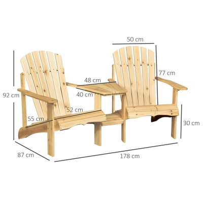 Wooden Adirondack Chairs Set