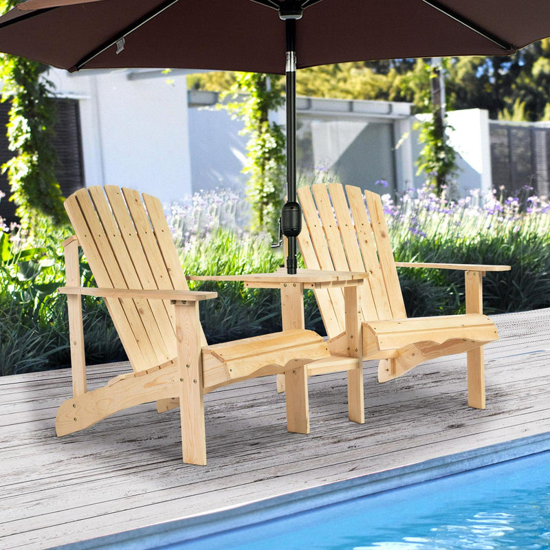 Wooden Adirondack Chairs Set