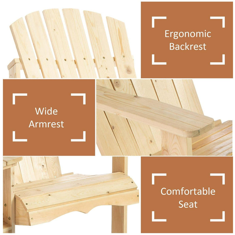 Wooden Adirondack Chairs Set